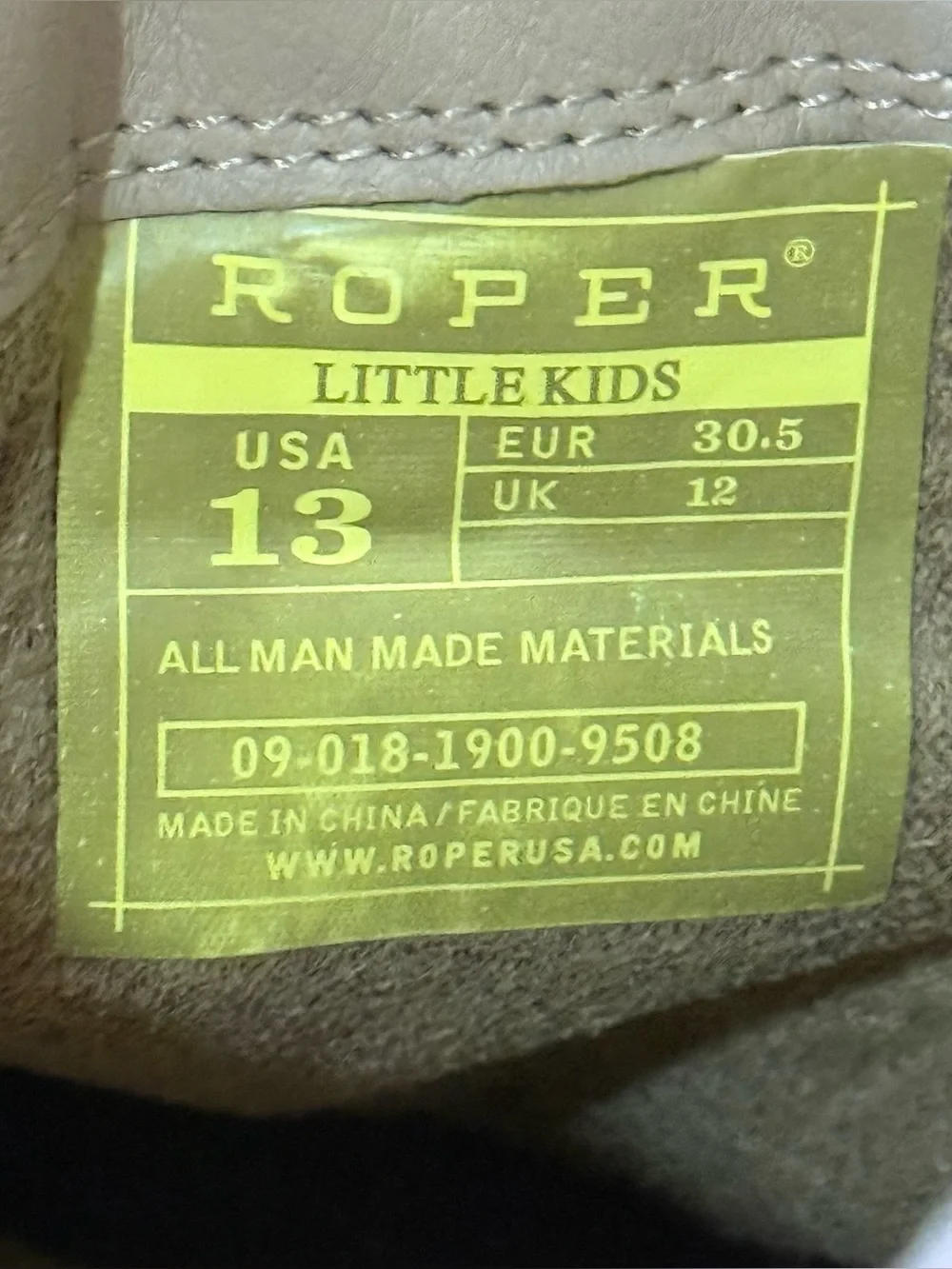 Roper Girls 13 Kids Pink Brown Square Toe Western Cowboy Cowgirl Boots Rodeo